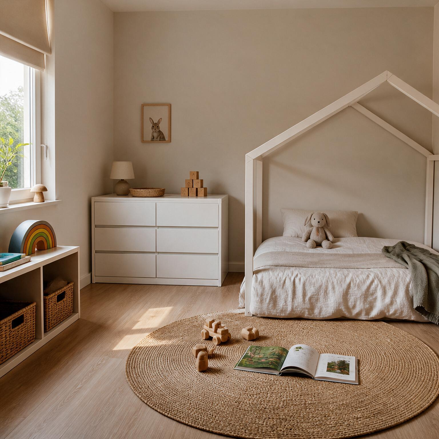 Render de habitaci&oacute;n infantil Montessori dise&ntilde;ada a medida